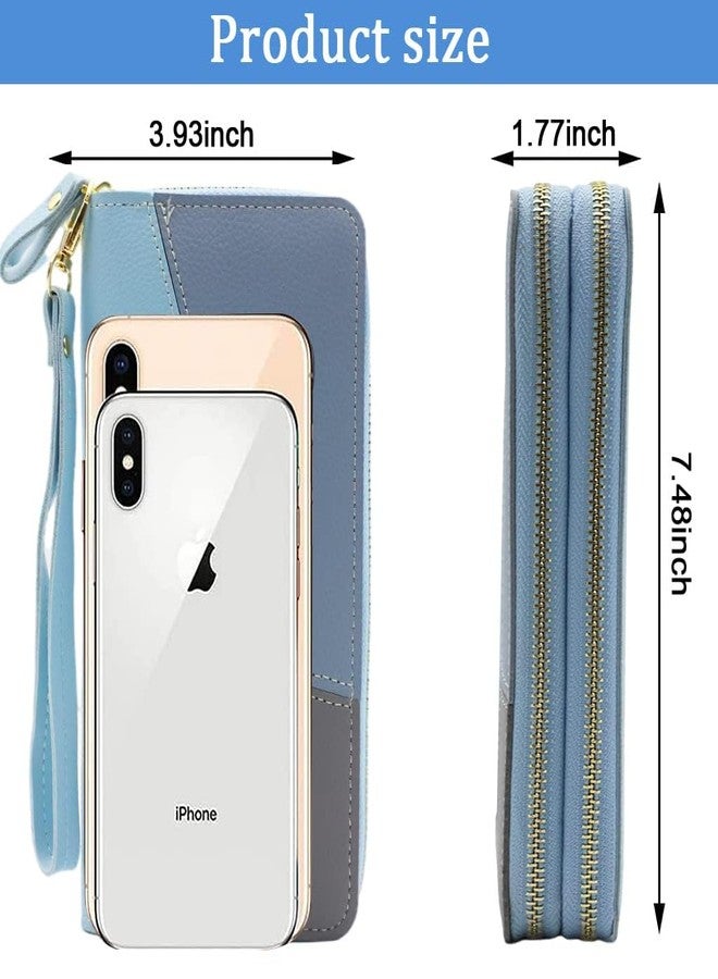 VATTU Wallets for Women PU Leather Card Holder Phone Pocket Double Zipper Coin Purse Hand Clutches for Girls Ladies - Image 3